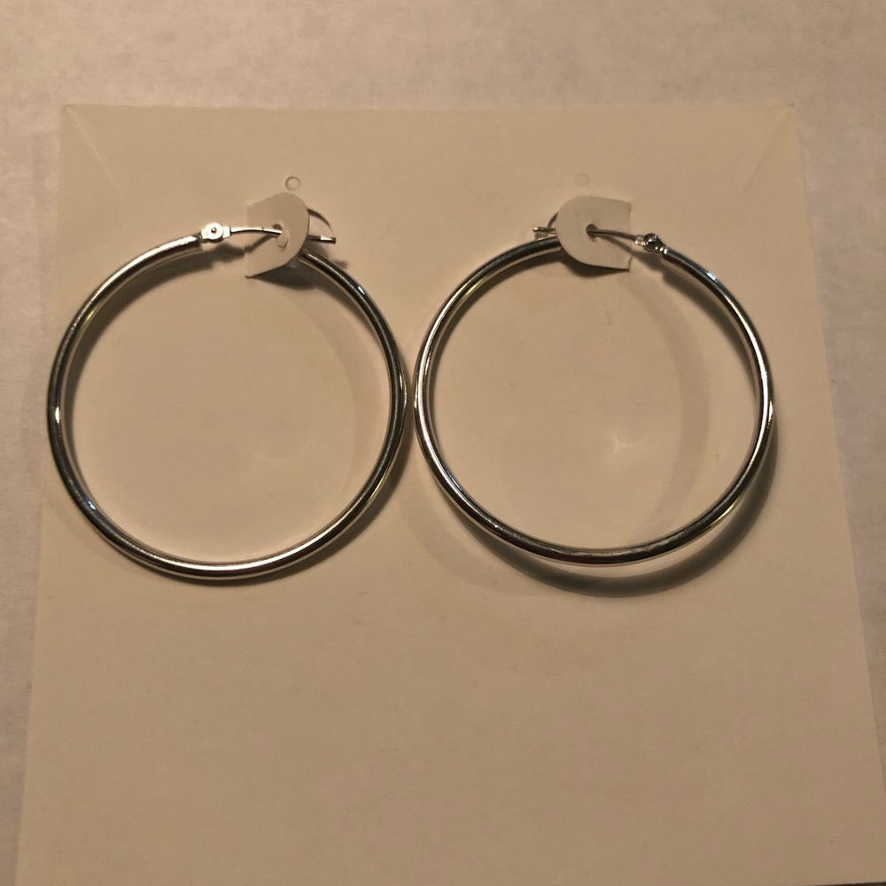 Silver hoops